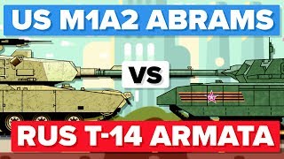 American M1 M1A2 Abrams vs Russian T14 Armata  Main Battle Tank  Military Comparison [upl. by Waine]