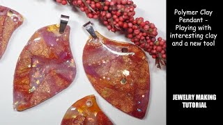 Polymer Clay Pendant  Using Opal Sculpey Clay and a new tool  Jewelry Making Tutorial [upl. by Olvan131]