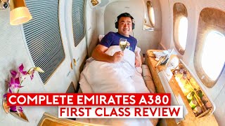 The Complete Emirates A380 First Class Review [upl. by Adnicul]