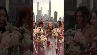 Summer Rooftop Wedding at Bordone LIC nycweddingplanner elopementnyc weddingphotography [upl. by Latrena]