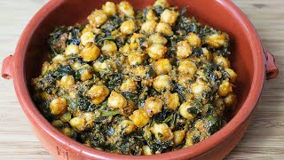 Garbanzos con espinacas  Receta vegana [upl. by Namso152]