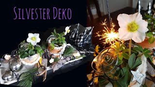 Silvester Tischdeko Winter Tischdeko DIY Christrose  Floristik [upl. by Jacoby]