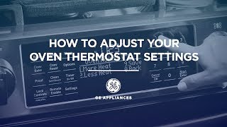 Oven Temperature Adjustment  using Settings and Options [upl. by Bristow]