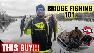 2024 Bridge CRAPPIE fishing 101 CANT BELIEVE THIS GUY [upl. by Jovita898]