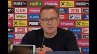 Pressekonferenz mit ÖFBTeamchef Ralf Rangnick nach dem Unentschieden [upl. by Notned]