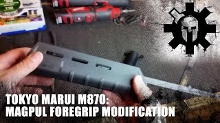 Tokyo Marui M870 Magpul Foregrip Modification [upl. by Schwartz]