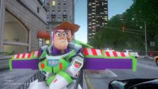 Woody and Buzz All Grown Up  Attempt to Rob a Bank in GTA  HD [upl. by Joab]