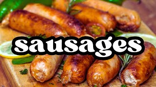 Sizzling Frying Sausages asmr [upl. by Bunni]