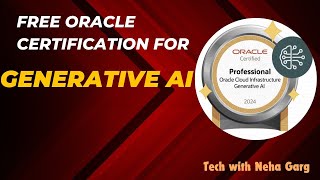 Free ORACLE Certification for Generative AI OCI Generative AIgetcertified artificialintelligence [upl. by Nah]