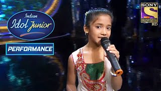 Sugandha Gets A Standing Ovation  Indian Idol Junior [upl. by Atisor]