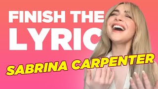 Sabrina Carpenter Covers Miley Cyrus Selena Gomez amp More  Finish The Lyric  Capital [upl. by Ashbaugh522]