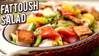 Fattoush Salad Vegetable Salad With Pita Croutons  Healthy amp Nutritious Salad Recipe  Ruchi [upl. by Nolyarg]