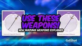 POWERFUL NEW WEAPONS Inazuma Craftable Weapons Explained For EVERY Character  Genshin Impact [upl. by Leur]