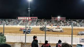 BUCK MOTORSPORTS NEW YEARS 2023 DEMOLITION DERBY YOUTH COMPACTS [upl. by Gnart123]