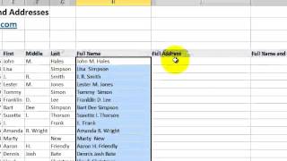 Concatenate Joining Names and Addresses [upl. by Nickelsen]