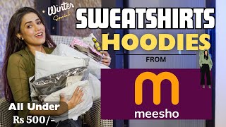 SWEATSHIRTS Haul from MEESHO💜💛  Winter collection 🧶 TyonOn  Honest Review  gimaashi [upl. by Tolman]