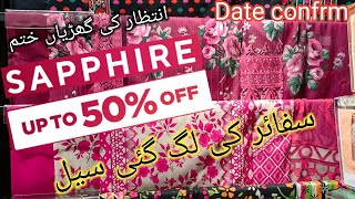 Sapphire Flat 50Off  Festive Collection  new Lawn articles  2023 2024 [upl. by Tristam18]