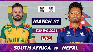 ICC T20 WORLD CUP 2024  SOUTH AFRICA vs MATCH 31 LIVE COMMENTARY SA vs NAP LIVE [upl. by Yssep]