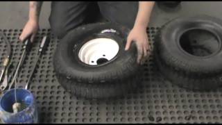 How to Change a Lawn Mower Tire [upl. by Luhe]