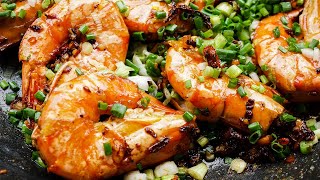 EXTRA CRUNCHY Stir Fried JUMBO SHRIMP Recipe  TOO DELICIOUS MUST TRY Seafood Recipe 椒盐虾 [upl. by Yehudit]