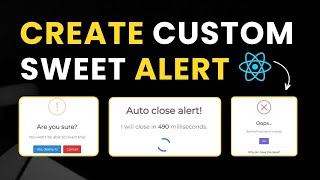 How To Use SweetAlert in a React Js  Sweet Alert in Mern Stack Project [upl. by Munmro622]