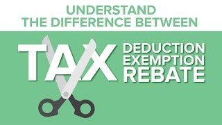 Deduction vs Tax Exemption vs Tax Rebate 2021  What is Tax Deduction  What is Tax Exemption [upl. by Cristi985]