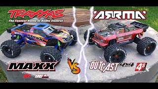 Traxxas Maxx 4s vs Arrma Outcast 4S [upl. by Mellie]