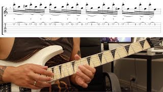 How to play ‘One’ by Metallica Guitar Solo Lesson wtabs pt3 [upl. by Hsetih]