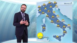 Previsioni meteo per venerdì 30 agosto Temporali pomeridiani su molte regioni [upl. by Ikey]