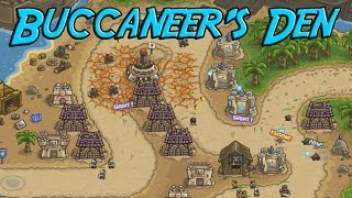 Kingdom Rush Frontiers  Buccaneers Den  Veteran 3 Stars [upl. by Kendrick]