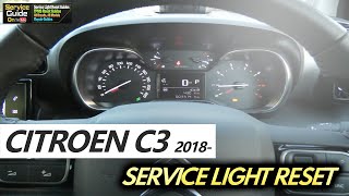 Citroen C3 2018 2019 2020 Service Light Reset [upl. by Lifton]