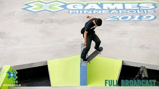 Men’s Skateboard Street FULL BROADCAST  X Games Minneapolis 2019 [upl. by Doownyl]