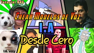 Como Hacer una Voz IA Desde Cero Bien Explicado Método RVC [upl. by Junno251]