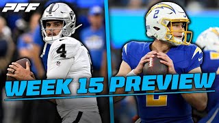 Chargers vs Raiders Week 15 Game Preview  PFF [upl. by Timmons]