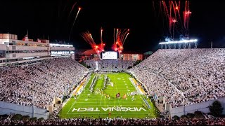 FB Virginia Tech Football Enter Sandman entrance Pitt [upl. by Godewyn902]