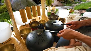 Total Calm Sound Bath Performance  Relaxing Meditation Music  Singing Bowls Spa Music [upl. by Atterg]