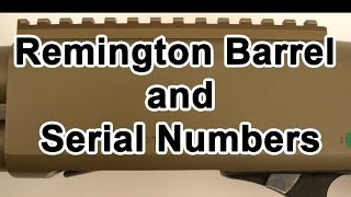 Remington Barrel Code and Serial Number How to Find Out Manufacture Date [upl. by Berthold]