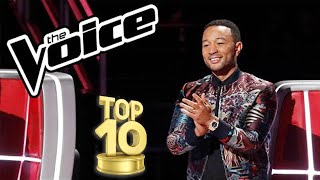 THE VOICE USA TOP 10 MALE BLIND AUDITIONS OF ALL TIME [upl. by Linehan]