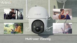 Arenti Wireless Battery Outdoor Camera with Solar Panel GO2T and SP2 24 GHz WiFi [upl. by Velick65]