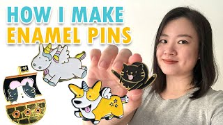 How I make my Enamel Pins  Studio Vlog 06 [upl. by Ahselak]