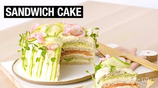 Savoury OVERTHETOP sandwich cake  tastecomau [upl. by Eddana591]