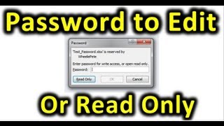 How To Password Protect Excel amp Word Docs allowing Read Only access Microsoft Office [upl. by Elfreda]