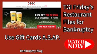 Bankruptcyblog TGI Fridays Files for Bankruptcy [upl. by Olra]