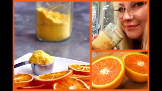 EASY DIY ORANGE PEEL POWDER  Collagen Booster Baking Cooking [upl. by Lorita]