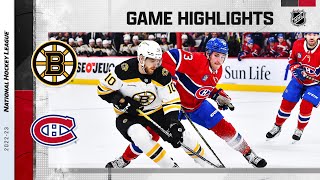 Bruins  Canadiens 413  NHL Highlights 2023 [upl. by Abigail773]