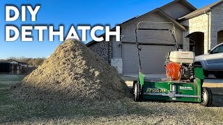 Dethatching my Bermuda Lawn [upl. by Sairacaz738]