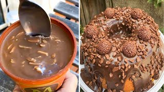 So Delicious MELTED Chocolate Cake Recipe  Most Amazing Cake Hack Tutorial  Satisfying Cake Video [upl. by Aihsein]