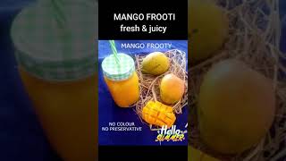 Mango Frooti Recipe  Homemade Mango Frooti shorts [upl. by Binah]