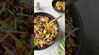 Vibrant Asian Slaw with Peanut amp Sesame Dressing  Crunchy Edition salad cabbage cooking shorts [upl. by Editha57]