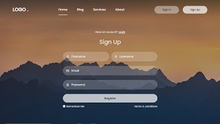 How To Make Registration Page Using HTML And CSS  Login Registration Form Design [upl. by Ayk758]